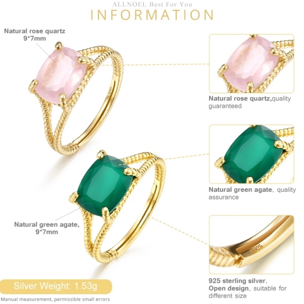 HOST PICK Natural Green Agate Ring - Picture 2 of 3